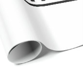 Moderne Minimale Initialen & Naam Logo Cadeaupapier (Rol Hoek)