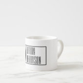 Moderne Minimale Initialen & Naam Logo Espresso Kop (Voorkant rechts)