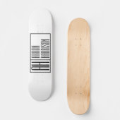 Moderne Minimale Initialen & Naam Logo Persoonlijk Skateboard (Voorkant)