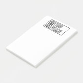 Moderne Minimale Initialen & Naam Logo Post-it® Notes (Schuin)