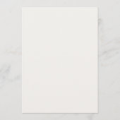Moderne Minimale Intieme Bruiloft Menu (Achterkant)