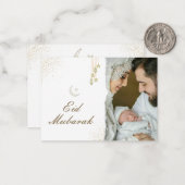 Moderne minimale islamitische ooid Mubarak Notitiekaartje (Voorkant / Achterkant in situ)
