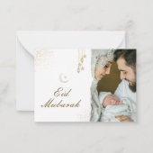 Moderne minimale islamitische ooid Mubarak Notitiekaartje (Voorkant)