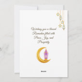 Moderne minimale Islamitische Ramadan Mubarak Foto Feestdagenkaart (Achterkant)