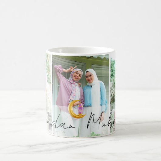 Moderne minimale Islamitische Ramadan Mubarak Foto Koffiemok (Center)