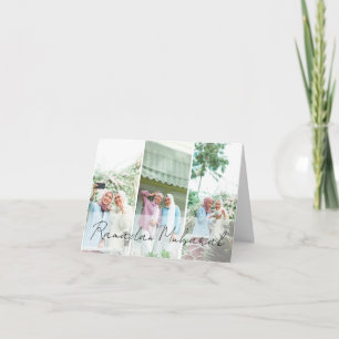 Moderne minimale Islamitische Ramadan Mubarak Foto Notitiekaartje