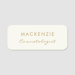 Moderne minimale Ivory professionele medewerker Naamplaatje