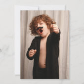 Moderne minimale jongen 2e verjaardag foto kaart (Achterkant)