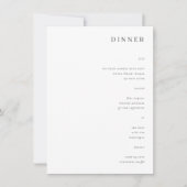 Moderne minimale Kaart van het menu 'Aesthetisch h (Voorkant)