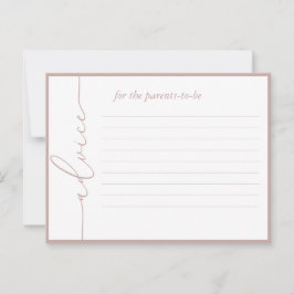 Moderne minimale Kaart voor advies aan Baby shower