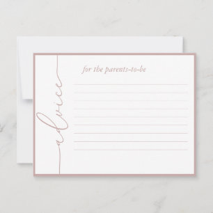 Moderne minimale Kaart voor advies aan Baby shower