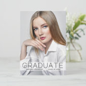 Moderne minimale Kaart voor Foto Afstuderen Aankon (Staand voorkant)