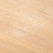 Moderne Minimale Kalligrafie Acryl Uitnodigen Acryl Uitnodigingen (Laagn)