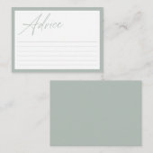 Moderne minimale kalligrafie | Advies van de Baby (Voorkant / Achterkant)