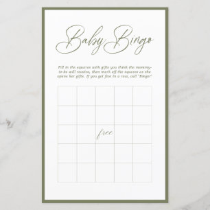 Moderne minimale kalligrafie   Baby Bingo