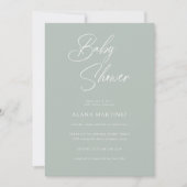 Moderne minimale kalligrafie | BABY SHOWER Kaart (Voorkant)