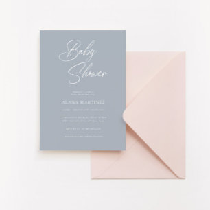 Moderne minimale kalligrafie   BABY SHOWER Kaart