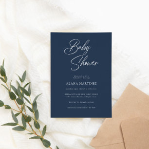 Moderne minimale kalligrafie   BABY SHOWER Kaart