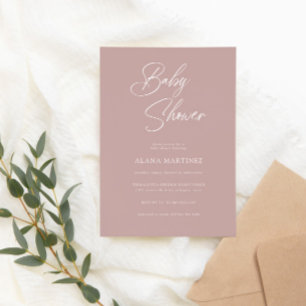 Moderne minimale kalligrafie   BABY SHOWER Kaart