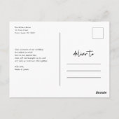 Moderne minimale kalligrafie Berichten Foto bedank Briefkaart (Achterkant)