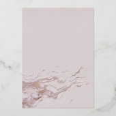 Moderne minimale kalligrafie-bruiloft bespaart de  folie uitnodiging (Achterkant)