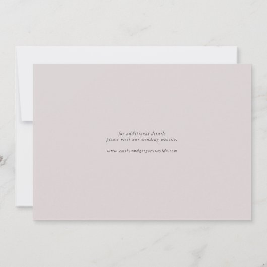 Moderne minimale kalligrafie bruiloft foto save the date (Achterkant)