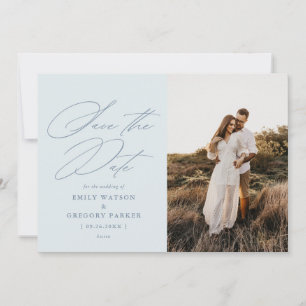 Moderne minimale kalligrafie bruiloft foto save the date