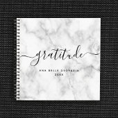 Moderne minimale kalligrafie chique dankbaarheid J Notitieboek