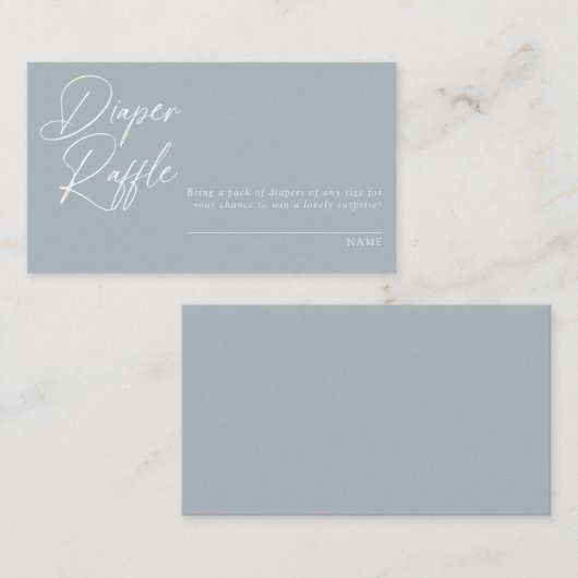 Moderne minimale kalligrafie | Diaper Raffle Enclo Informatiekaartje (Voorkant / Achterkant)