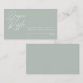 Moderne minimale kalligrafie | Diaper Raffle Informatiekaartje (Voorkant / Achterkant)