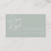 Moderne minimale kalligrafie | Diaper Raffle Informatiekaartje (Voorkant)