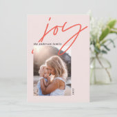 moderne minimale kalligrafie feestdagenkaart (Staand voorkant)