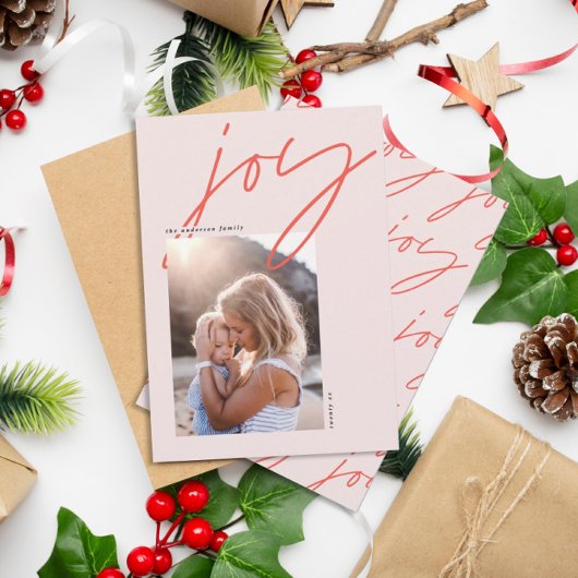 moderne minimale kalligrafie feestdagenkaart