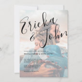 Moderne, minimale kalligrafie foto kaart (Voorkant)