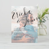 Moderne, minimale kalligrafie foto kaart (Staand voorkant)