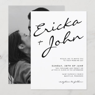 Moderne, minimale kalligrafie foto kaart