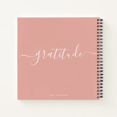 Moderne Minimale Kalligrafie Girly Dankbaarheid Da Notitieboek (Achterkant)