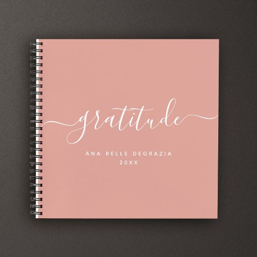 Moderne Minimale Kalligrafie Girly Dankbaarheid Da Notitieboek