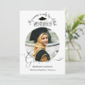Moderne minimale kalligrafie-moslim Afstuderen Kaart (Staand voorkant)