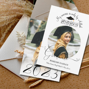 Moderne minimale kalligrafie-moslim Afstuderen Kaart