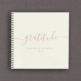 Moderne Minimale Kalligrafie Roze Dankbaarheid Dag Notitieboek