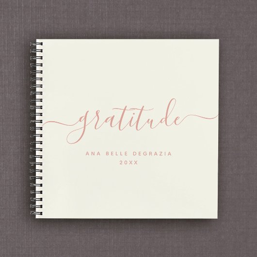 Moderne Minimale Kalligrafie Roze Dankbaarheid Dag Notitieboek