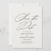 Moderne minimale kalligrafie save the date (Voorkant)