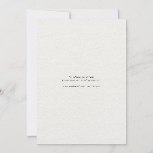 Moderne minimale kalligrafie save the date (Achterkant)