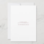 Moderne minimale kalligrafie Soft Burgundy Wedding Save The Date (Achterkant)