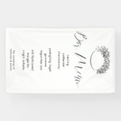 Moderne minimale kalligrafie Uw eigen bruiloft Log Spandoek (Horizontaal)