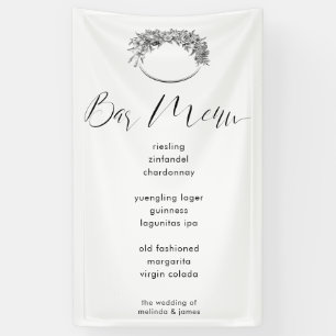 Moderne minimale kalligrafie Uw eigen bruiloft Log Spandoek