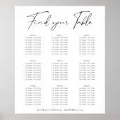 Moderne minimale kalligrafie-weduwenkaart poster (Voorkant)