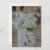 Moderne, minimale kalligrafieffoto bespaart de dat kaart (Achterkant)