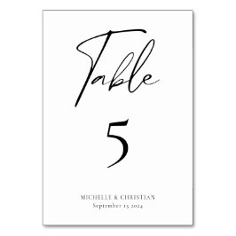 Moderne minimale kalligrafiescript bruiloft kaart